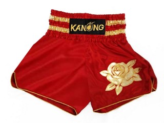 KANONG 泰拳 短褲婦女 : KNSWO-403-紅色